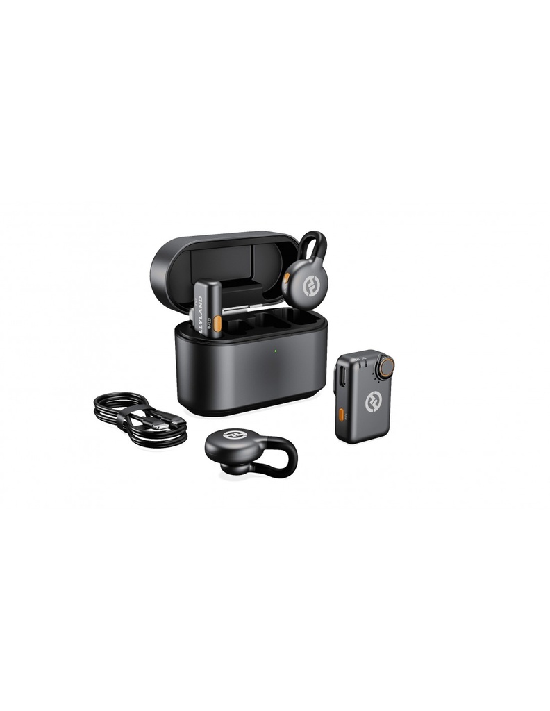 Hollyland LARK M2S Wireless Lavalier Microphone Combo (with Camera RX + USB-C RX + USB-C to Lightning Cable, S